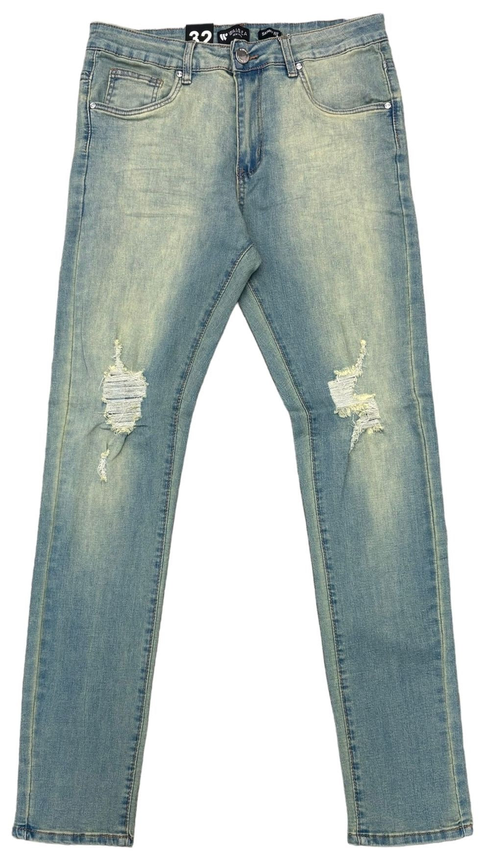 Men's Stone Wash Skinny Fit Jeans